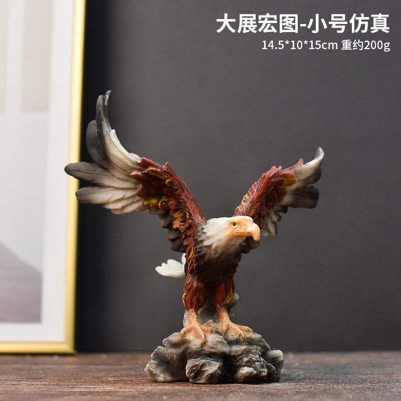 Nordic Resin Golden Eagle Statue Home Living Room Desktop Decoration Animal Figurines Office Bookshelf Cabinet Object Accessorie