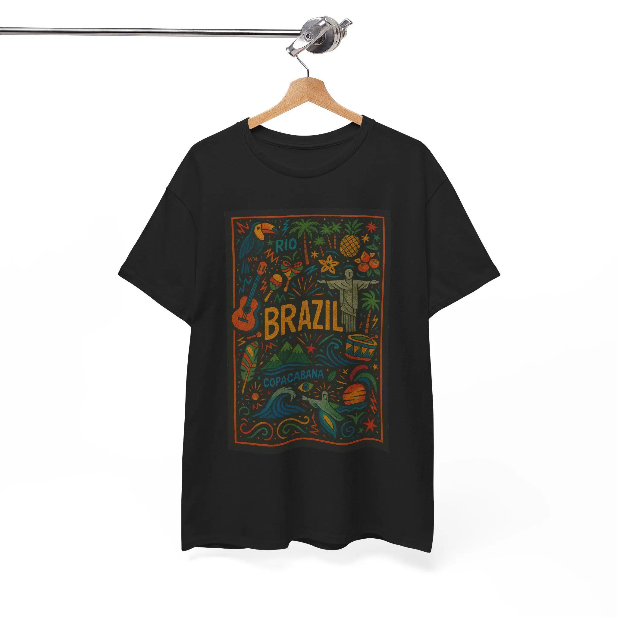 Brazilian Pattern Tshirt Rio Carnival Unisex Tshirt Unisexs Tshirt Summer Pure Cotton Unisex Casual Fashion Tshirt S