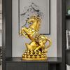 Aris & Juno Messingpferd mit Yuanbao Feng Shui Statue – Chinesische Erfolg & Reichtum Figur für Eingangsbereich, Home-Office Schreibtisch oder Regal Dekoration, Geschenk für