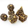 Hollow Metal DND Polyhedral Game Dice Set 7pcs for Table Board Role Playing Game Dice