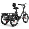 Vélo électrique Onesport OT30 Pro 20" Moteur 500W Vélo cargo électrique pliable Shimano 7 vitesses Freins à disque doubles 48V 18AH Charge maximale 180 kg