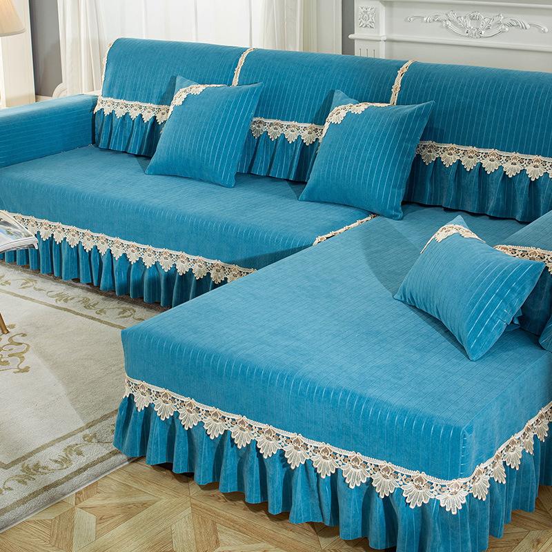 Chenille Prosty Skandynawski Poduszka na Sofę Cztery Pory Roku Uniwersalny Pokrowiec na Sofę Zestaw All-Inclusive Dostosowany Poduszka Antypoślizgowa Sprzedaż Bezpośrednia z Fabryki