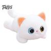 Durable Plush Keychain Cute Black Cat Pillow Soft Siamese Kitten Stuffed Animal with Touch Accessory PP Cotton Cuddly Bedroom Decor Birthday Gift for
