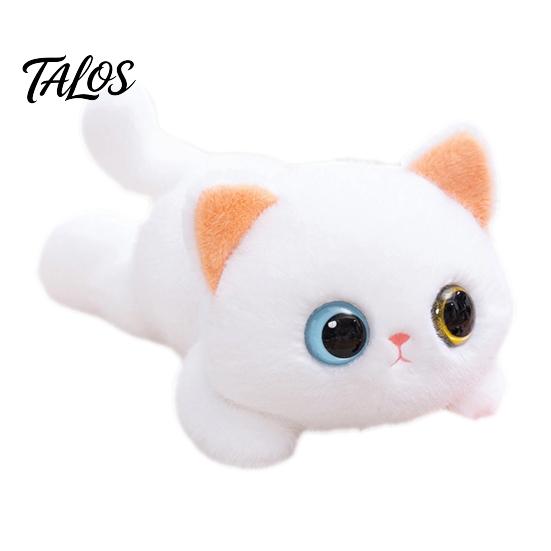 Durable Plush Keychain Cute Black Cat Pillow Soft Siamese Kitten Stuffed Animal with Touch Accessory PP Cotton Cuddly Bedroom Decor Birthday Gift for