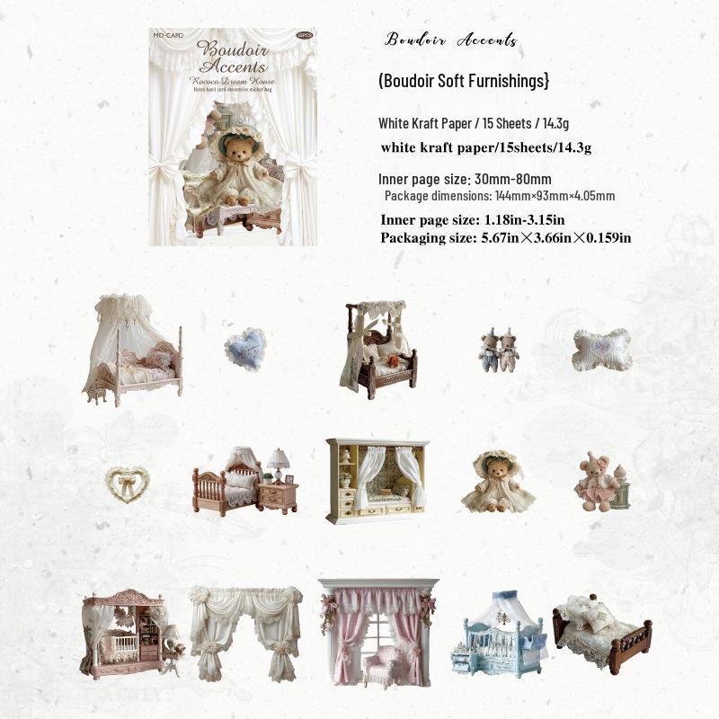 Mò Mò Bái Rococo Sweet Dream House European Style Decorative Sticker Pack