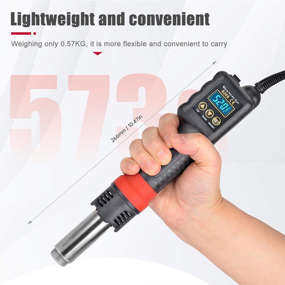 750W Welding Rework Station Micro Hot Air Gun LCD Digital Display Soldering Heat Gun Hair Dryer BGA IC Solder Tools
