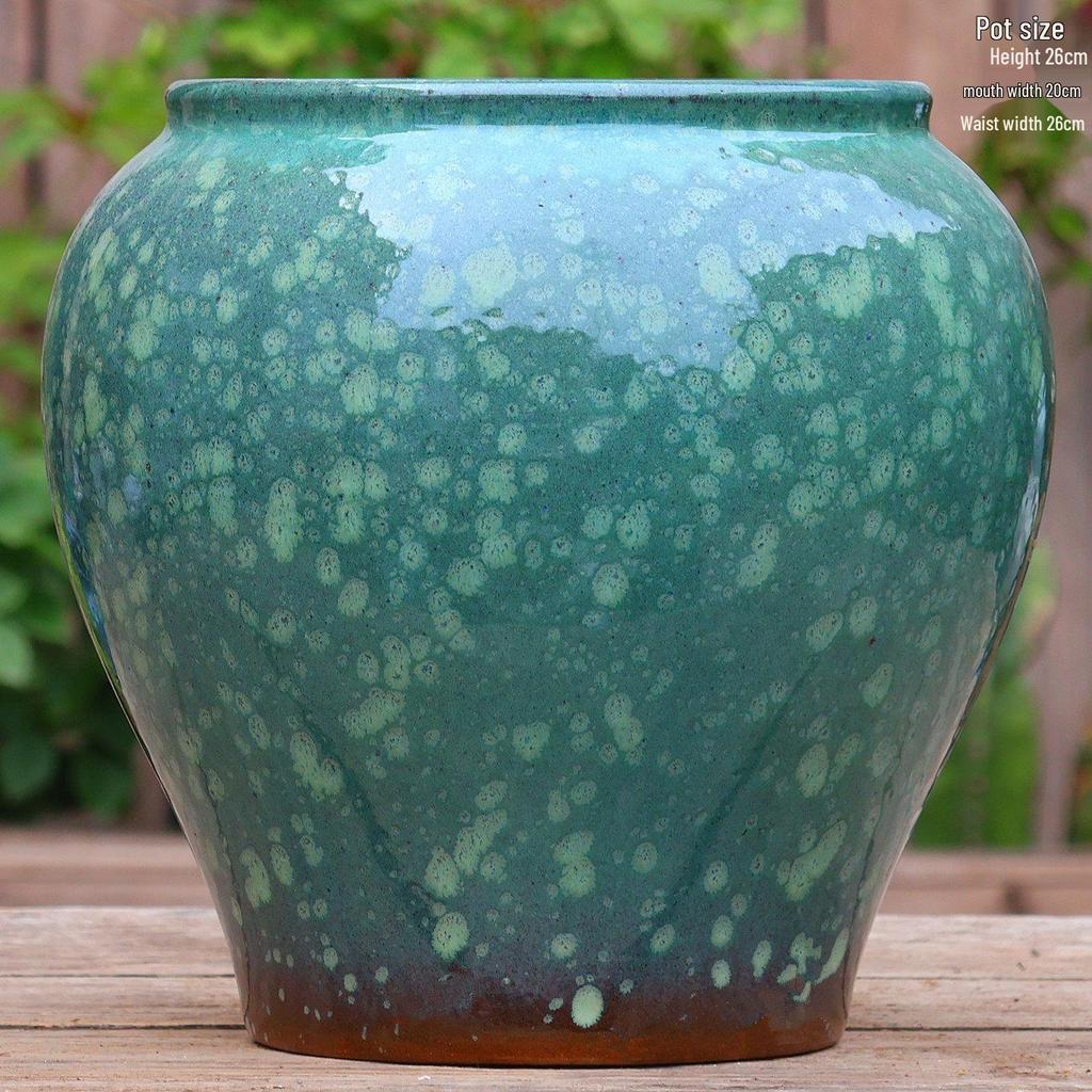 Handcrafted Large Ceramic Flower Pot for Tall Plants and Landscaping