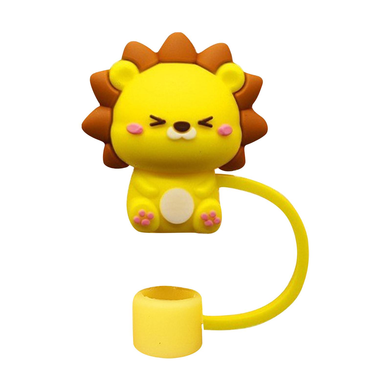 

Straw Covers Cap Cute Silicone Straw Covers,-Proof Drinking Straw Reusable Straw Cover Tips Lids One Size жовтий