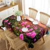Tulpen-Tischdecke 3D Rosa Blumenpflanzen-Muster Tischabdeckung Rechteckig für Küche Wohnzimmer Esszimmer Heim-Picknick-Dekoration