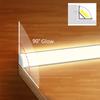 0.5m V-Shape LED Aluminum Profile Cabinet Corner Mounted 90 Degree Glow Hard Bar Lamp Channel Milky/Black Cover Strip Lights