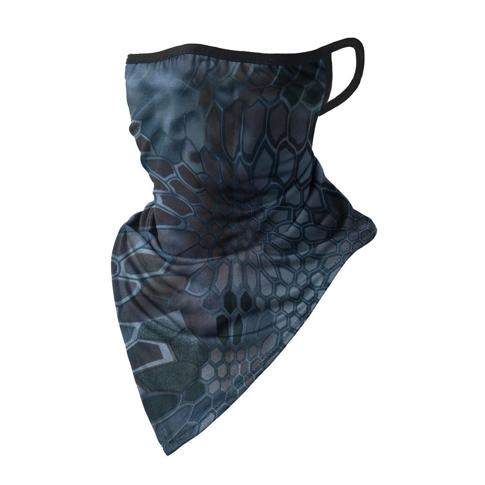 Summer Cycling Face Mask Travel Neck Cover Elastic Scarf Sports Ear-Loop Hiking Men Women UV Protection Bicycle Dust-Proof Mask