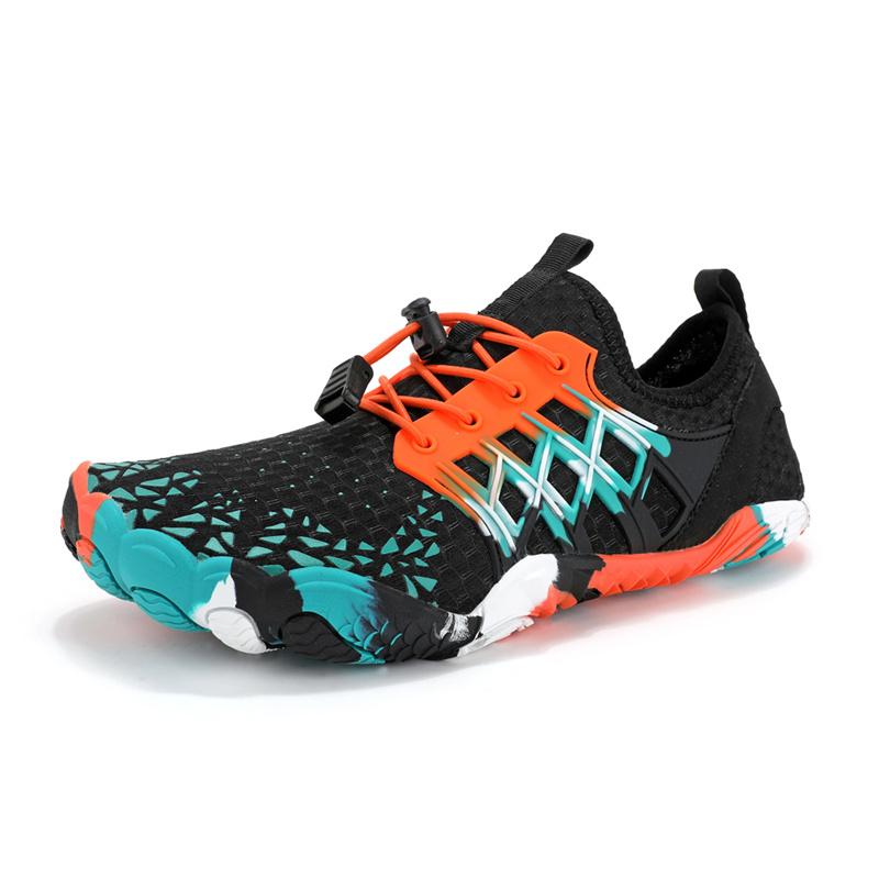 

Couple Upstream Shoes Big Size Barefoot Beach Anti Slip Breathe Sneakers Comfort Outdoor Trekking Wading Shoes for Men Women 35 чёрный