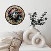 25x25cm Wood Wall Clock with a Hanging Hook for Keys or Jewelry