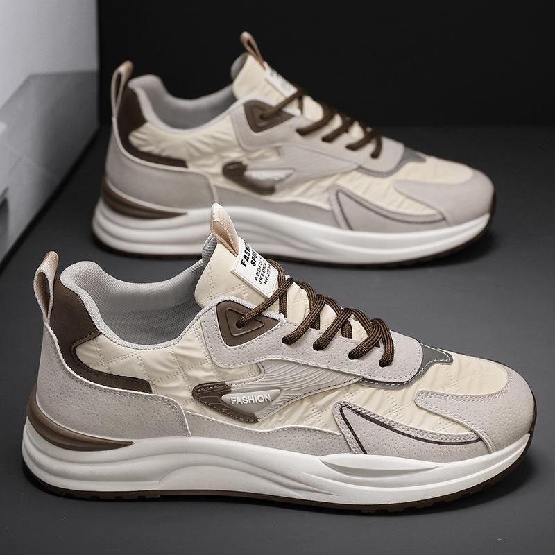 Four Seasons New Fashion Casual Shoes Color Matching Outdoor Sports Dad Shoes Lace-up Men's Student Shoes