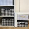 Stylish Houndstooth Pattern Foldable Storage Container Fabric Foldable Box for Space Organization In Vehicle Homes
