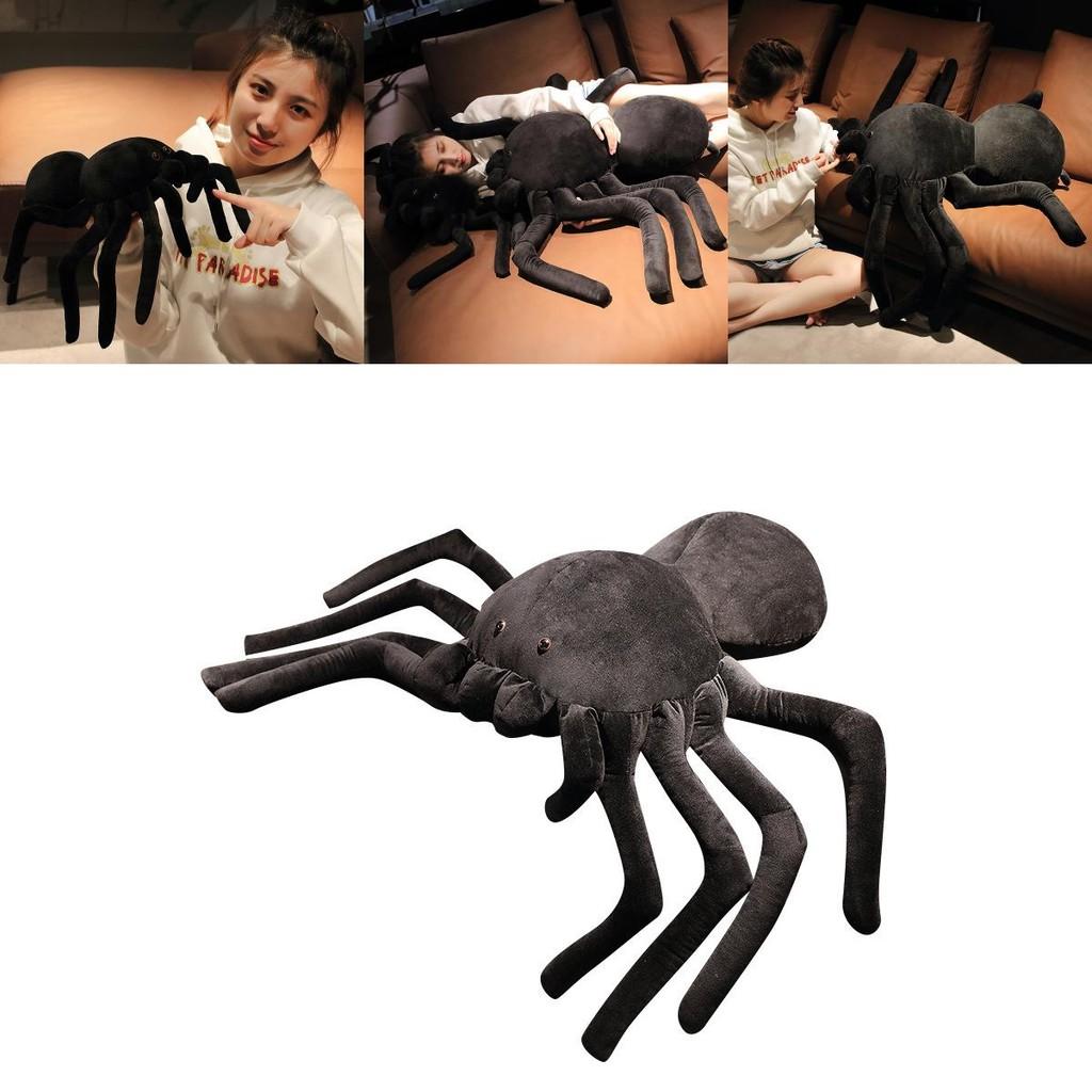 Black Spider Plush Toy Soft And Cuddly Ideal For Pranks And Sofa Cushions