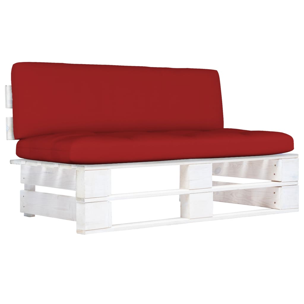 Outdoor Center Sofa Pallet Design Impregnated Pine Wood White