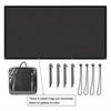 8x15.3ft Black Mesh RV Sunshade Windproof UV Resistant Privacy Screen With Ground Nails Ropes Outdoor Camping Accessories