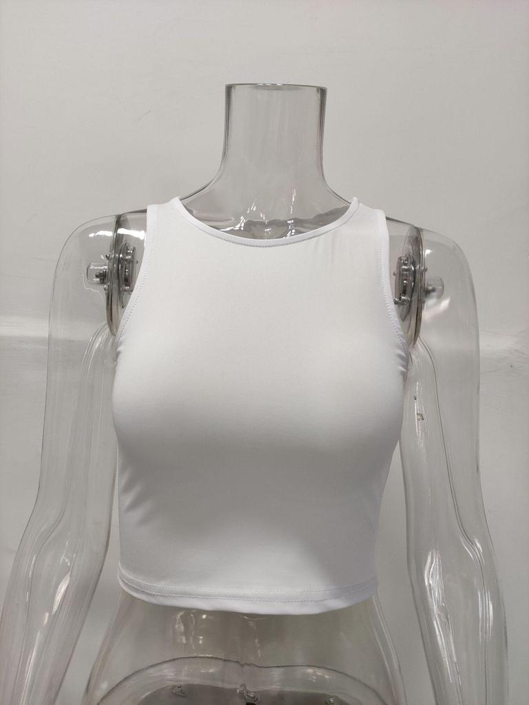 European & American Women's Sleeveless Racerback Crop Top