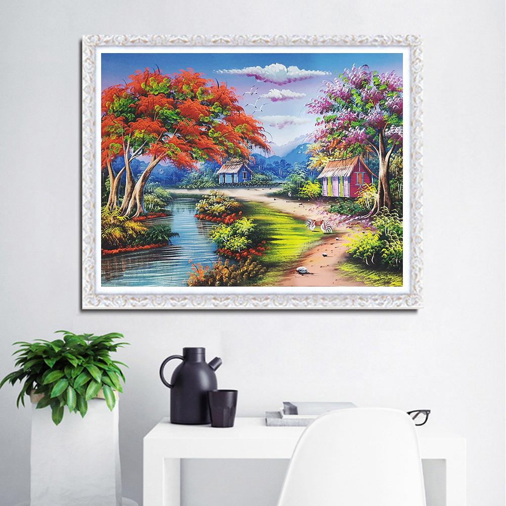 YEESAM ART New Diamond Painting Full drill 5D Kits – leone e farfalla Elf 40*30 cm – DIY cristalli strass pittura incollato vernice di numero kit ricamo a punto croce