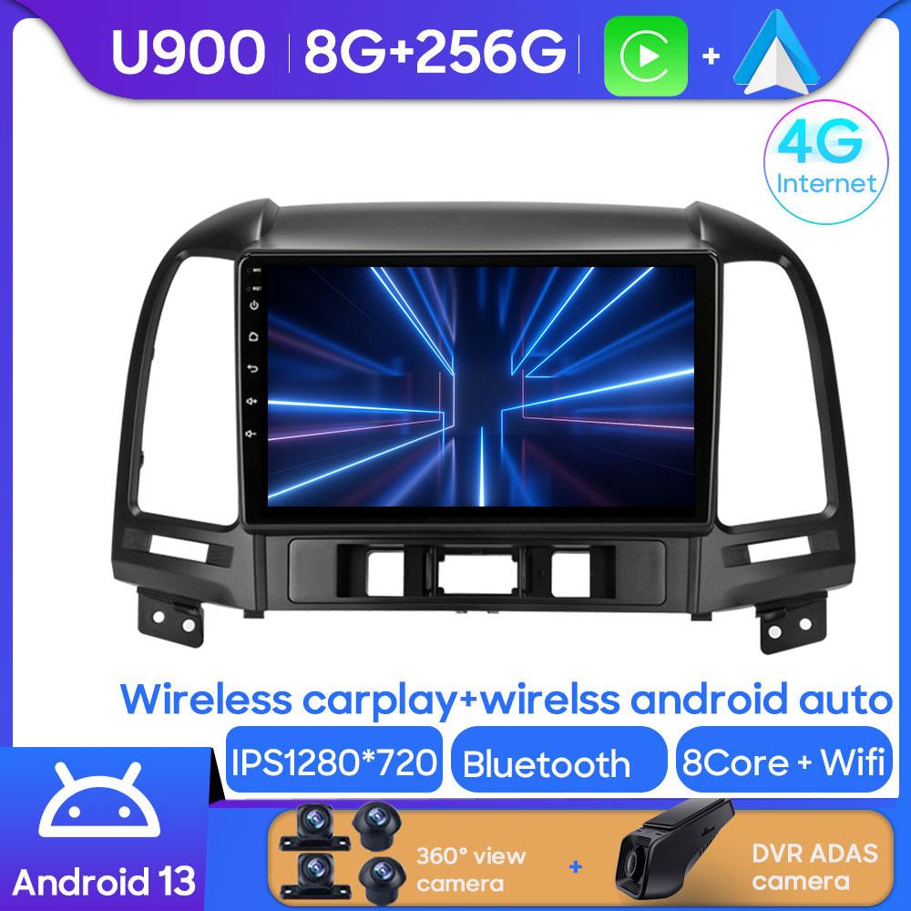 Android 14 DSP Car Radio Multimidia Video Player Navigation GPS For Hyundai Santa Fe 2 2006-2012 No 2din Head Unit Carplay