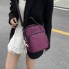 Waterproof Mini Square Shoulder Bag Large Capacity Mobile Phone Pouch Nylon Crossbody Bag  Female