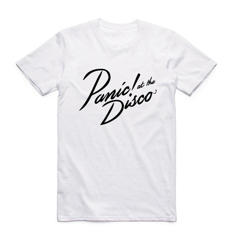 

2019 Men Print Music Band Panic At The Disco Fashion T Shirt O-Neck Short Sleeve Summer Casual Hipster Polyester T-shirt HCP984 4XL