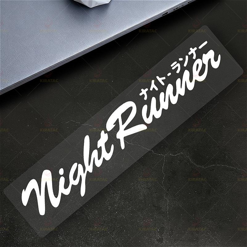 

1pc Night Runner Motorcycle Sticker Waterproof for Motorcycle Tailbox Fairing Fuel Tank Car Body Scooters Universal Vinyl Decals 22x4cm