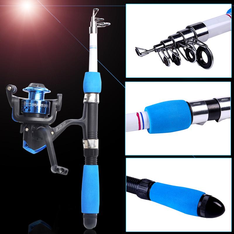 Fishing Rod and Spinning Reel Set Mini Children Carbon Fiber Rod Combo Carp Bass Rod Kit