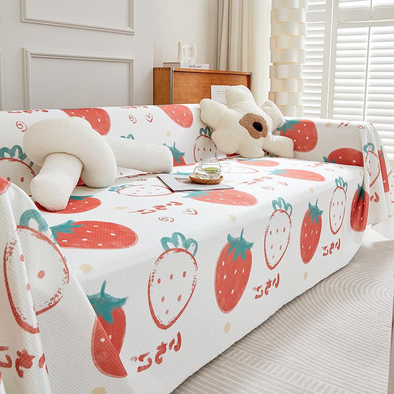 Ice Silk Sofa Cover, Summer Cartoon Cute Sofa Cover, Cute Fun Sha Releases Full Package Sofa Cover