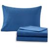 8-Piece  Reversible Adult Unisex Bed In a Bag, Deep Blue , Full