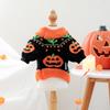 Halloween Theme Pet Sweater For Small Dog and Cats With Elastic Neck Warm Winter Knitwear Outfit Festival Cerebration