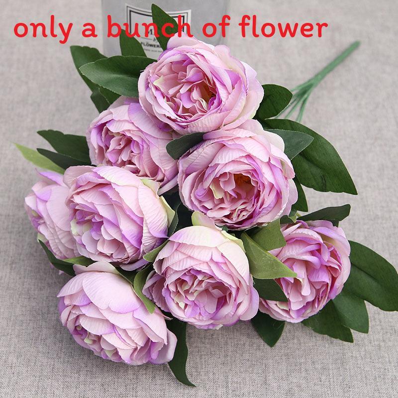 Silk Peony Artificial Flowers Wedding Decor With Realistic Design For Photography Props