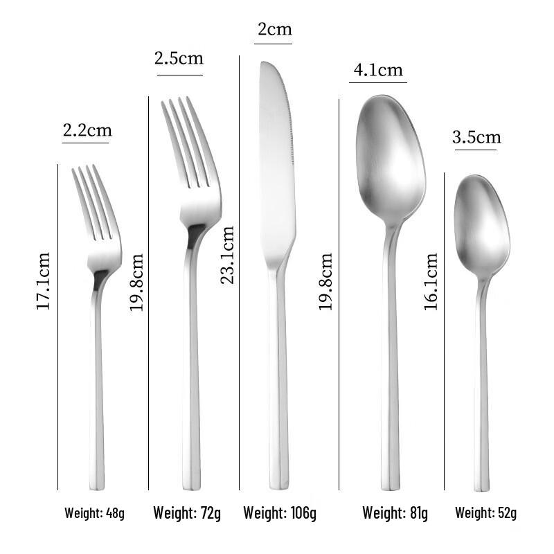 Abay Stainless Steel Steak Dinnerware Set