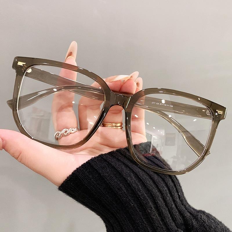 Oversized Black Frame Glasses for Women, a Makeup-friendly Magic Tool, Anti-blue Light, Suitable for Prescription Lenses, Makes a Large Face Look