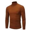 Herren Slim Fit Pullover-T-Shirt mit hohem Kragen und langen Ärmeln für Herbst/Winter