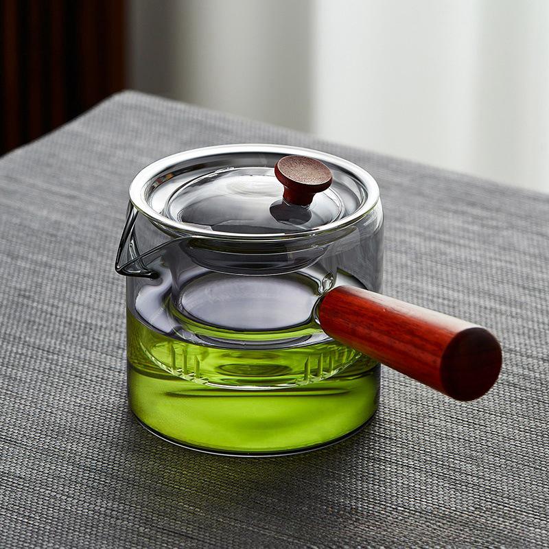 High Borosilicate Glass Side-Handle Tea Kettle Set with Infuser