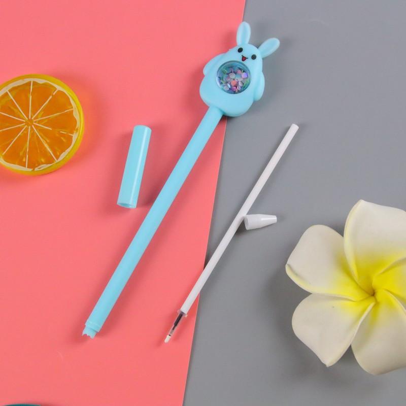 Easter School Season 10pcs 0.5 Creative Color Sequin Rabbit Gel Pen Small Fresh Stationery Writing Tool Water-based Pen Office Signature Pen