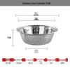 Large Hole Stainless Steel Colander Set for Washing Vegetables and Fruits