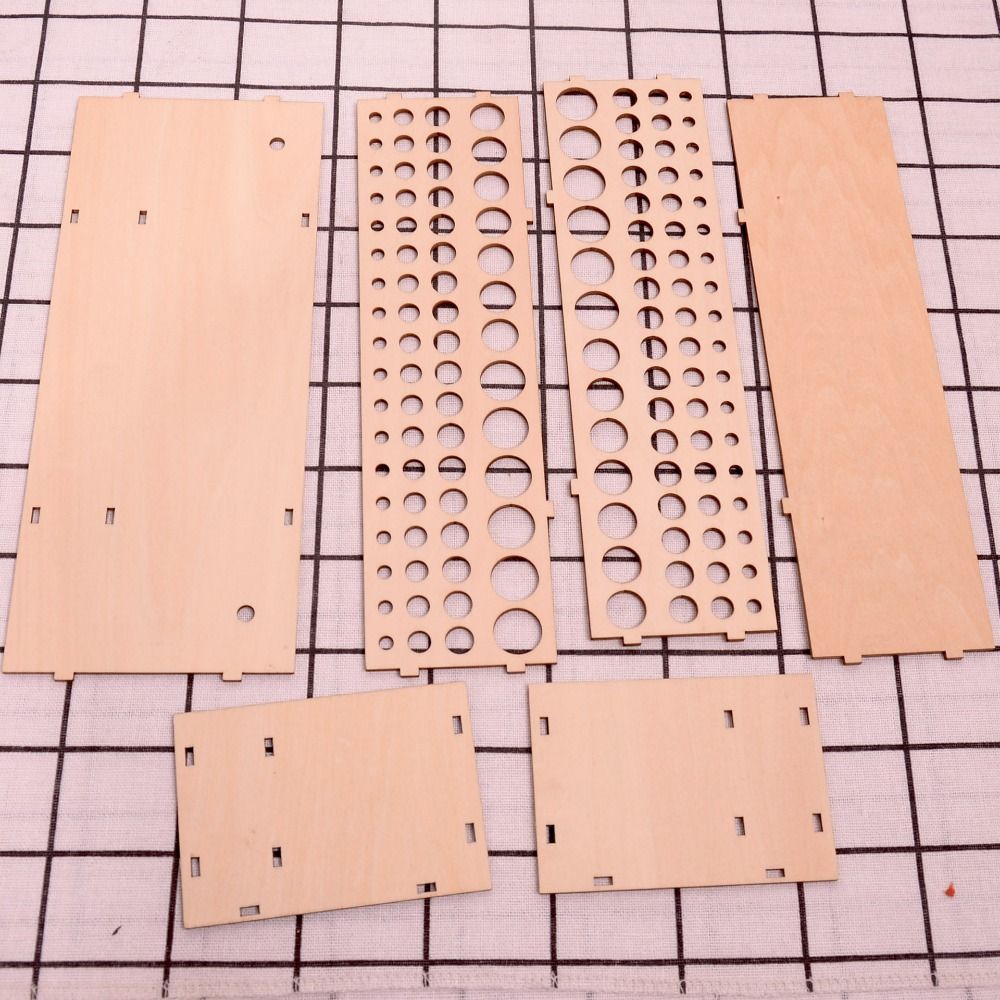 Wooden Frame Watercolor Brush Rack Household Desk Organizer Cosmetic Brushes Shelf Colored Pencils