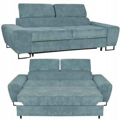 Sofa Couch Savio Living Room Family Furniture Light Green Corduroy Reg Headrest