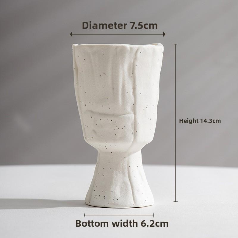 Vaso in Ceramica Bianca Nordica Creativo Minimalista Decorazione per la Casa per Fiori Secchi Soggiorno