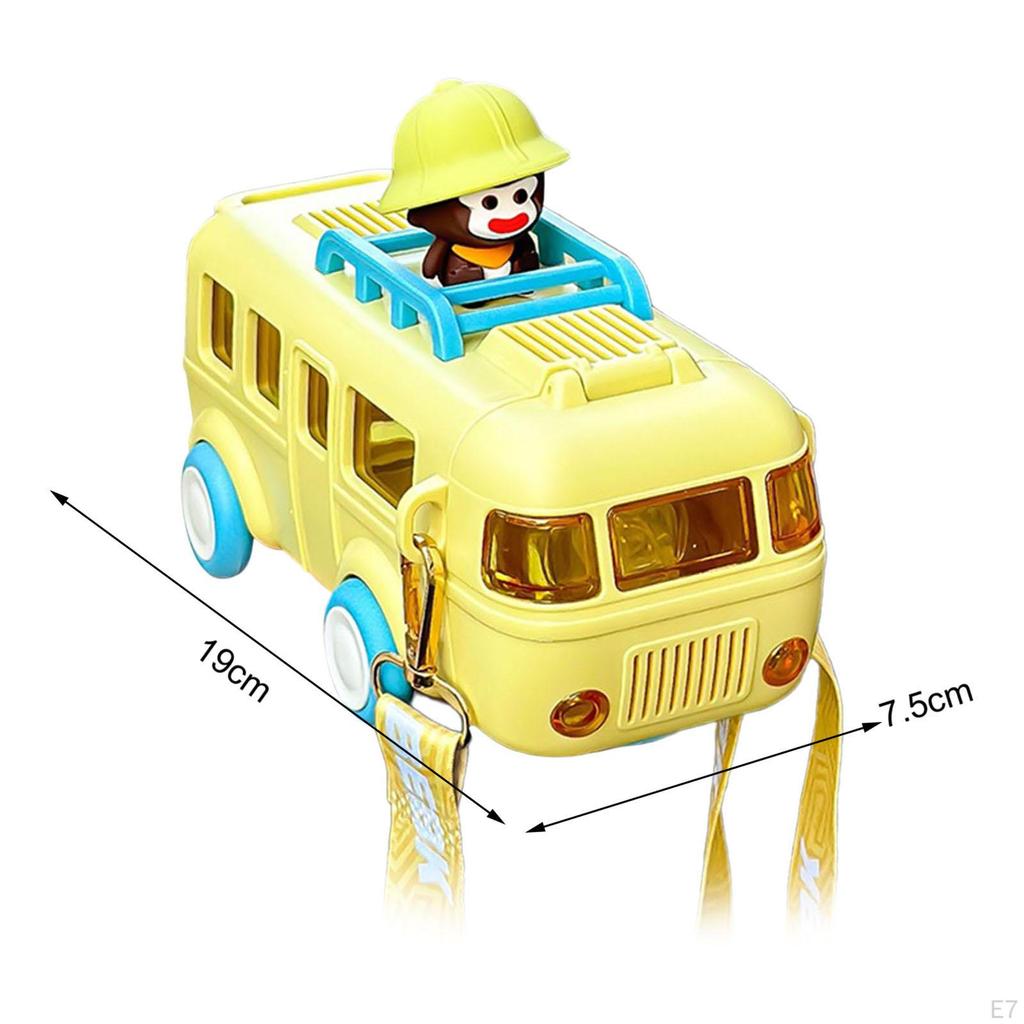 Butelka na wodę w kształcie autobusu z paskiem na ramię, dla dziewcząt, kubek na kemping i do szkoły