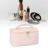 Open Lid Cake Shape Make Up Bag Cosmetic Storage Bag Soft Color Portable Makeup Bag Travel Makeup Bag Pink