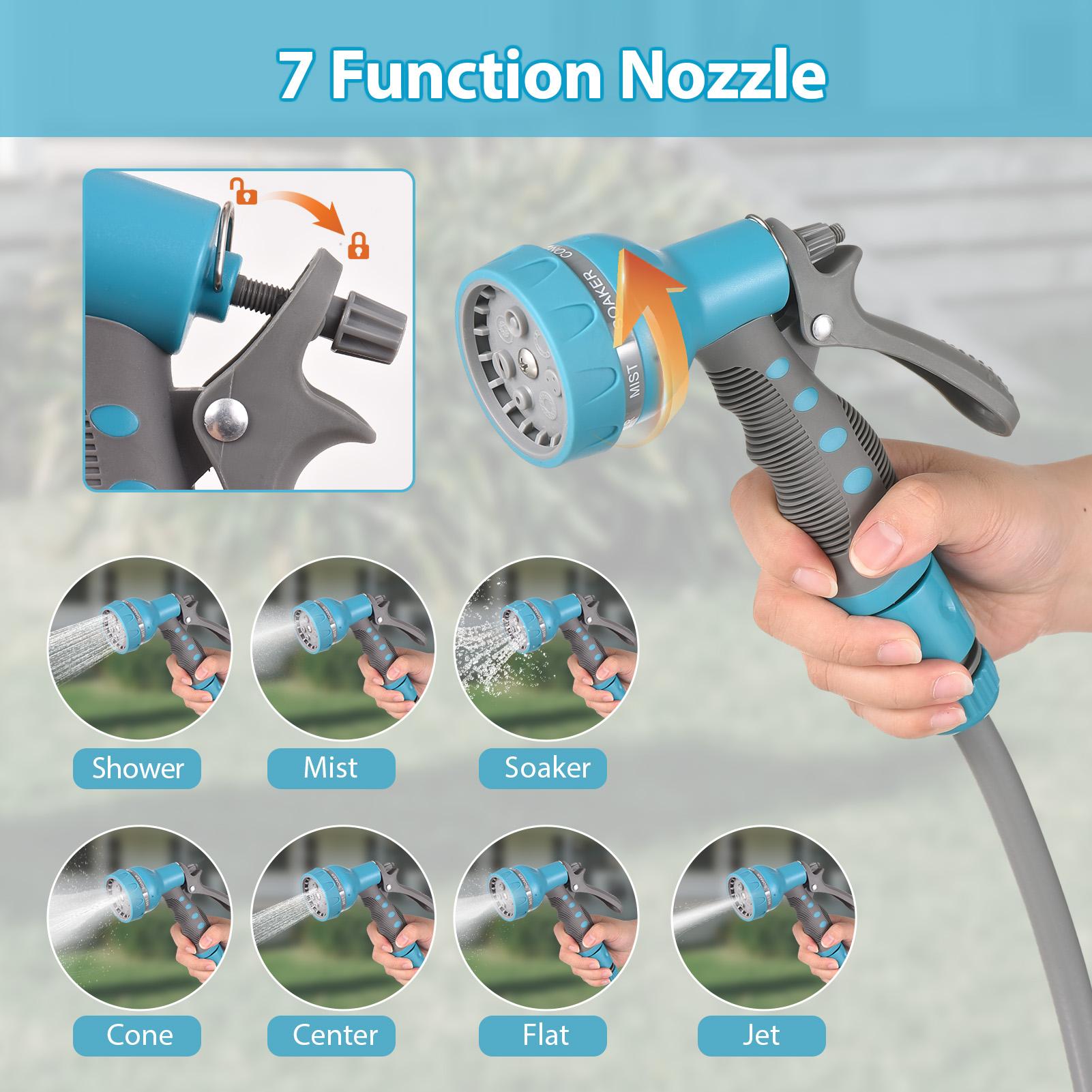 Hose Reel Flexible and Expandable Versatile Spray Modes   Water Pressure Garden Hose Reel