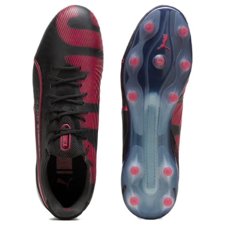 Puma King Ultimate FG AG Launch Edition Men Sneakers Black Rosso-Corsa 108067-01