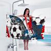 1pc Football Print Towel Sports Quick-Drying Super Absorbent Camping Towel Super Soft Lightweight Gym Swimming Yoga Beach Towel