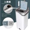 ZNM Flat Wet Rotary Floor Floor Ideal for All Types of Floor Includes 5 Interchangeable Mop Adjustable No No Hand Washing Mop Set Mop, Mop, Mop, Mop,