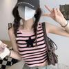 Hot Girls Short High-waisted Star Knitted Vest Women Summer New Design Sleeveless Suspender Top
