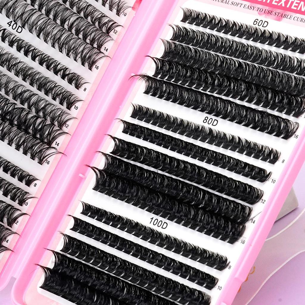 New Style Cross-border European & American Eyelash Book: Large Capacity, Natural Hot Melt Cluster Lashes, Various Specs, False Eyelashes